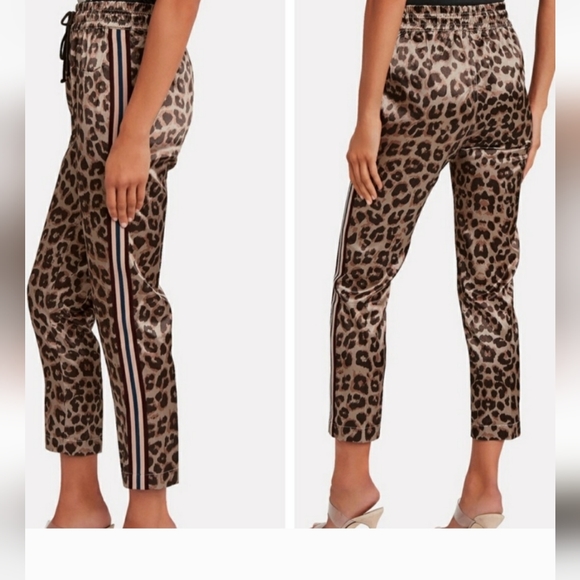 MOTHER The Lounger Leopard Print Ankle Track Pants - Picture 10 of 10